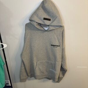 Essentials Heather Gray Men's Hoodie